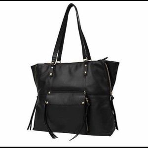 KOOBA Large Black Leather Tote NEW